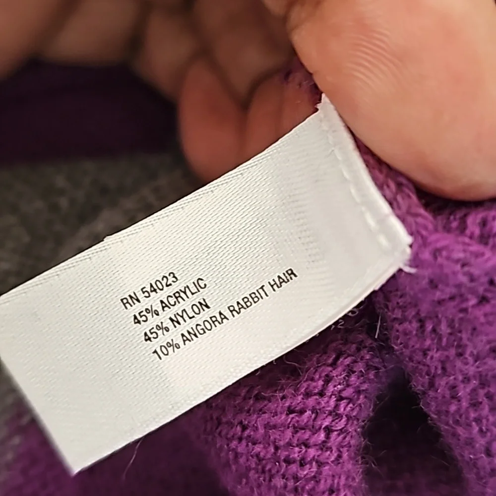 Gap color Block Sweater gray/purple xl - Picture 7 of 7